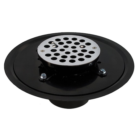 Jones Stephens 4in. Heavy Duty ABS Drain Base with 3-1/2in. Plastic Spud and 5in. Stainless Steel Strainer D53477